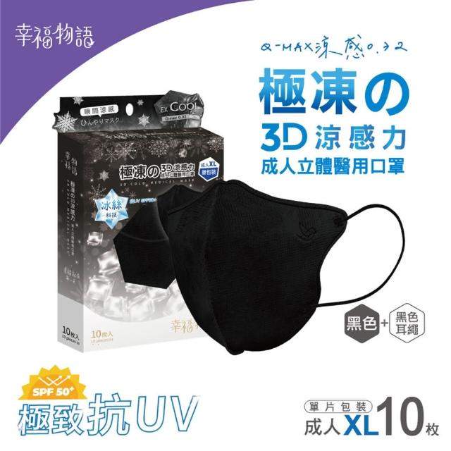 【Injoyyi 幸福物語】極凍舘3D立體醫療口罩10片/盒x4盒(瞬間涼感 成人、XL雙尺寸)
