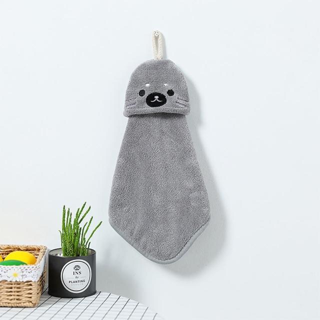 【趣Chill Life】動物造型擦手巾 珊瑚絨親膚吸水毛巾 可愛動物款(日本暢銷擦手巾2入組)