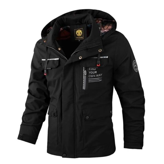 【巴黎精品】現貨限搶 衝鋒衣防風外套連帽外套登山夾克(戶外機能防潑水多口袋軍裝春夏薄款男外套3款a1ck6)
