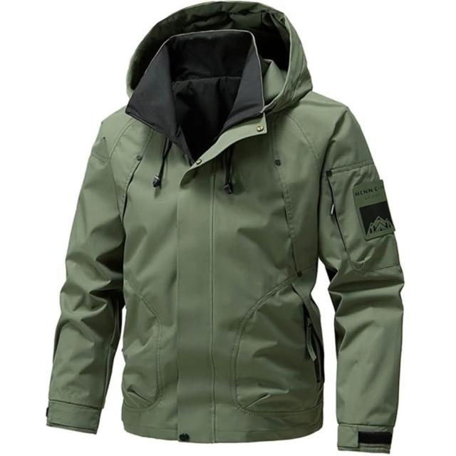 【巴黎精品】現貨限搶 衝鋒衣防風外套連帽外套登山夾克(戶外機能防潑水多口袋軍裝春夏薄款男外套3款a1ck6)