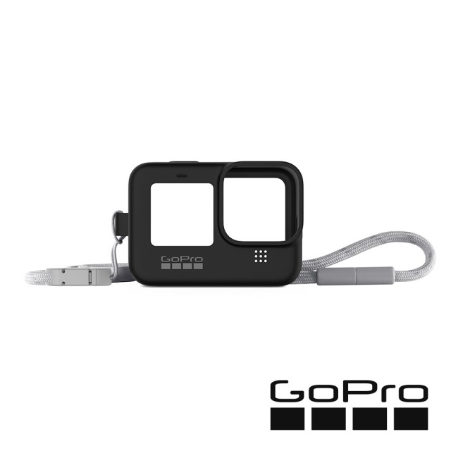【GoPro】HERO9/10/11/12 Black 專用矽膠護套+繫繩 Sleeve + Lanyard(公司貨)
