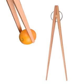 【木質廚具】日式和風櫸木料理夾-25cm(食品夾 食物夾 燒烤夾 烤肉夾 麵包夾 炸物夾 零食夾 萬用夾子 露營)