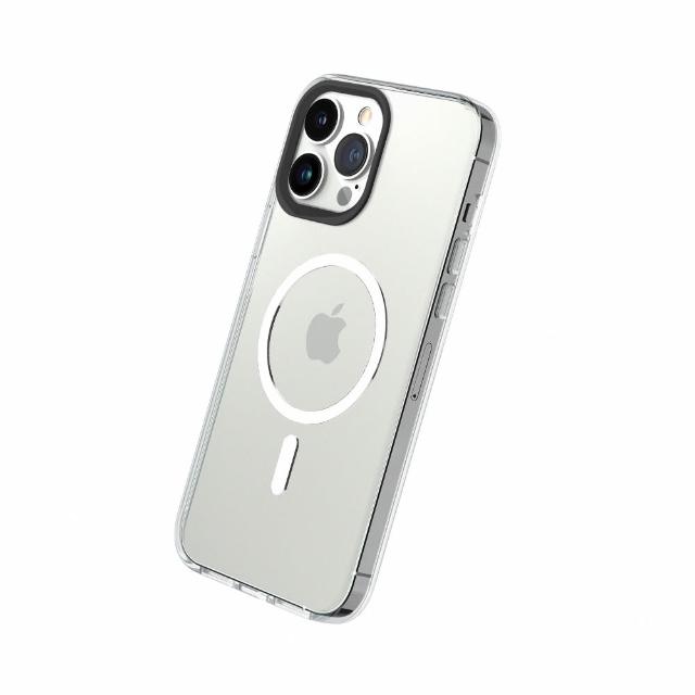 【RHINOSHIELD 犀牛盾】iPhone 全系列 Clear MagSafe兼容 抗黃化透明防摔磁吸手機殼(相機鍵按鈕/開孔版)
