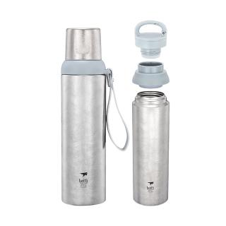 【Keith】鎧斯鈦真空保溫瓶 贈掛扣杯蓋 800ml / Ti3106(復古保溫瓶 真空鈦保溫杯 鈦保冰瓶 鈦保溫壺)