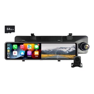 【Philo 飛樂】官方旗艦店 4K觸控11.26吋螢幕 CarPlay 電子後視鏡 行車紀錄器 CAP66(WIFI/贈64G/雙鏡頭)