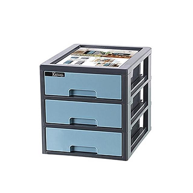 【真心良品】面寬28.4cm維基A4桌上型三層櫃-1入(文件櫃 收納櫃 抽屜櫃)