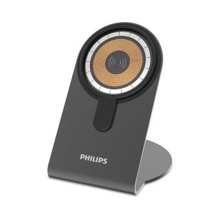 【Philips 飛利浦】DLK3535Q 磁吸無線快充充電器  1.25M手機架組合(MagSafe/雙系統適用)