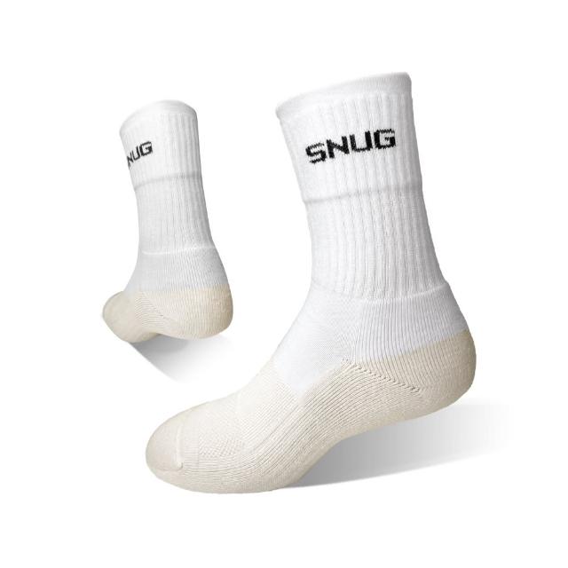 【sNug 給足呵護】白淨運動除臭襪(中筒襪/毛圈底/吸汗乾爽/運動襪/白色襪筒/久站久走/台灣製)