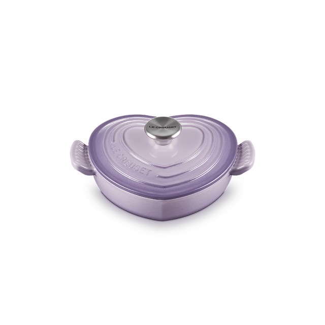 【Le Creuset】琺瑯鑄鐵鍋愛心燉飯鍋20cm(藍鈴紫/水晶紫 2色選1)