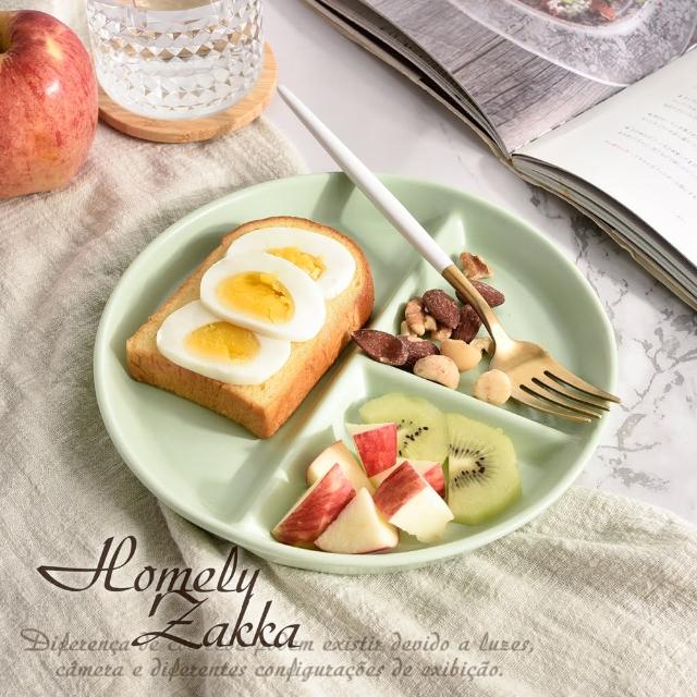 【Homely Zakka】北歐啞光釉陶瓷分隔餐盤/211餐盤_3色任選(健康分隔盤 瘦身餐盤 健身餐盤 減脂餐盤)