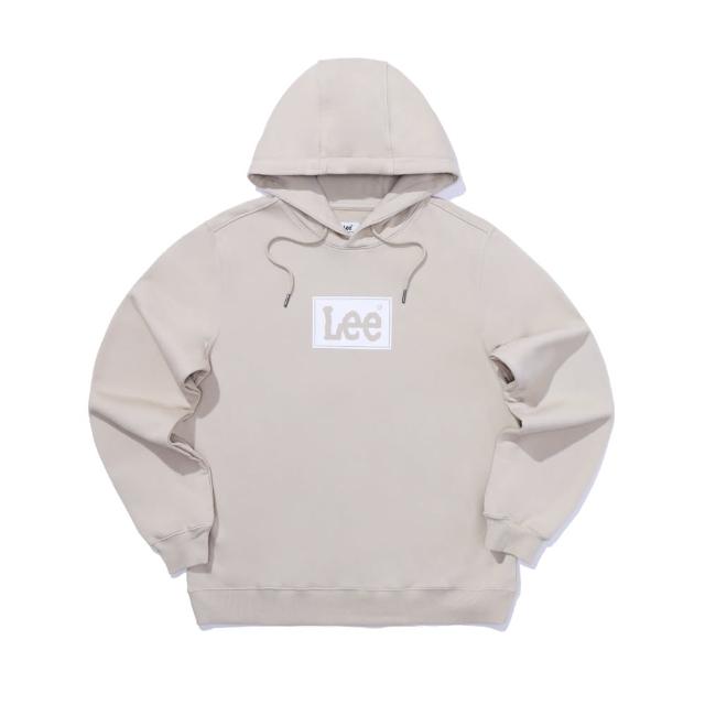 【Lee】男裝 長袖帽T / 方框LOGO 共3色 標準版型(LB33001797W / LB330017742 / LB330017745)