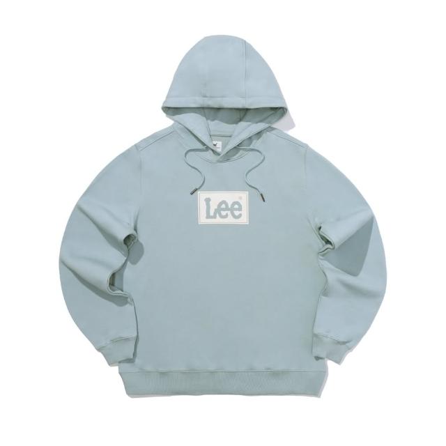 【Lee】男裝 長袖帽T / 方框LOGO 共3色 標準版型(LB33001797W / LB330017742 / LB330017745)