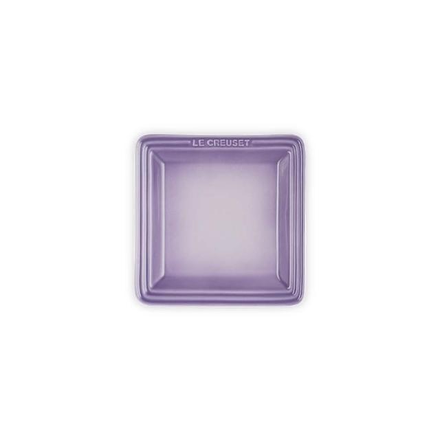 【Le Creuset】瓷器正方盤 16cm(淡粉紅/藍鈴紫/迷霧灰 3色選1)