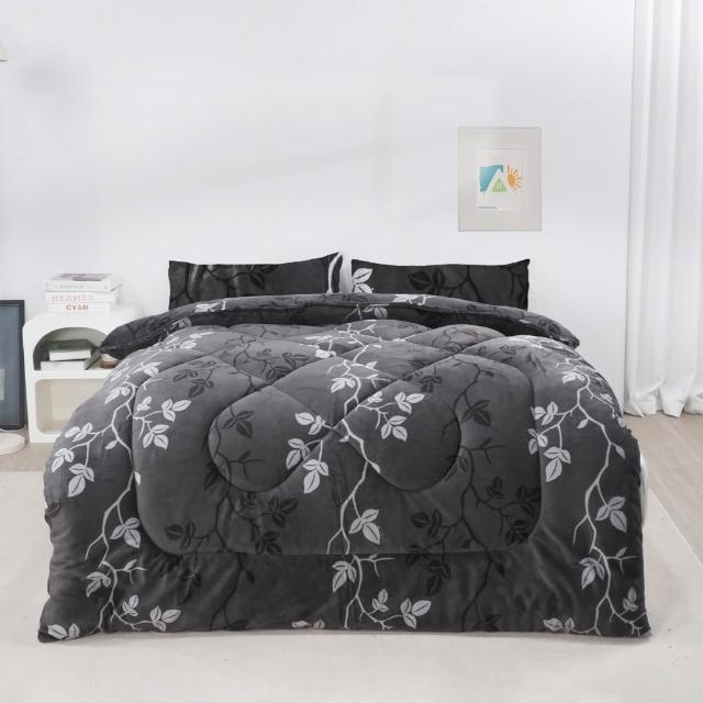 【ONE FINE DAY 日禾家居】台灣製 雙面法蘭絨石墨烯加厚暖暖被2KG 冬被(150X200cm_多款任選)
