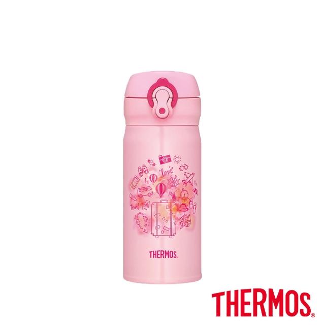 【THERMOS 膳魔師】買1送1_不鏽鋼超輕量彈蓋真空保溫瓶350ml(JNL-352)