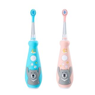 【KIDMORY】兒童炫彩音波電動牙刷(兒童電動牙刷 牙醫推薦 內附3種刷頭KM-266)