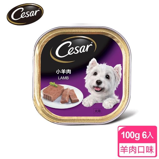 【Cesar 西莎】經典風味餐盒 100g*6入*4口味(任選) 寵物/狗罐頭/狗食