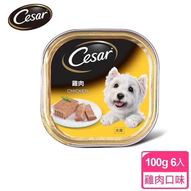 【Cesar 西莎】經典風味餐盒 100g*6入*4口味(任選) 寵物/狗罐頭/狗食