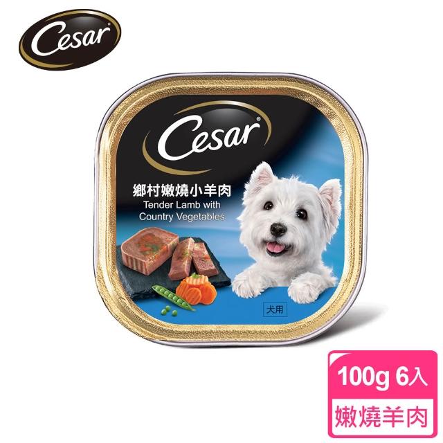 【Cesar 西莎】經典風味餐盒 100g*6入*4口味(任選) 寵物/狗罐頭/狗食