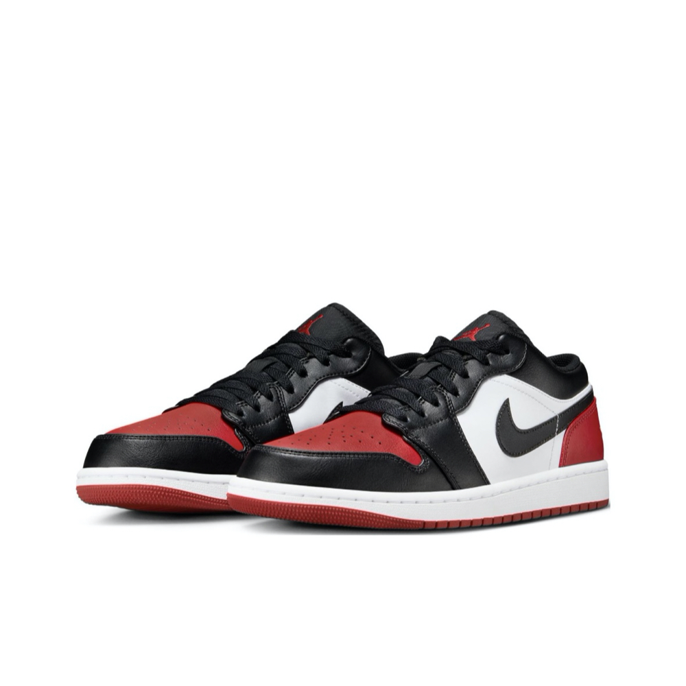 NIKE 耐吉】Air Jordan 1 Low Bred Toe 黑白紅芝加哥公牛黑紅腳趾