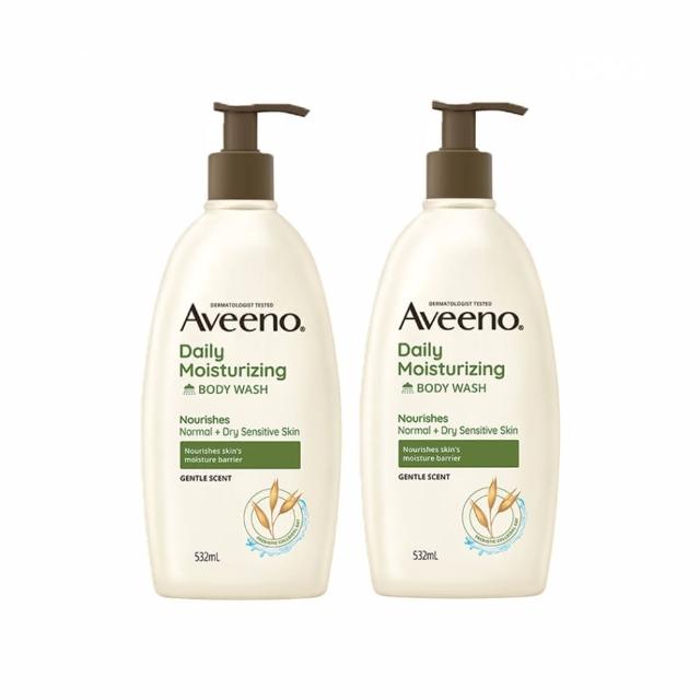 【Aveeno 艾惟諾】長效燕麥沐浴露532mlX2入(薰衣草/活力果香/燕麥)