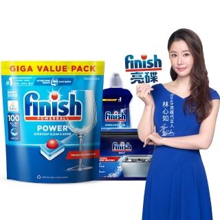 【finish 亮碟】全效合一洗碗塊防水垢3件組(洗碗錠/洗碗球/洗碗機錠/軟化鹽)