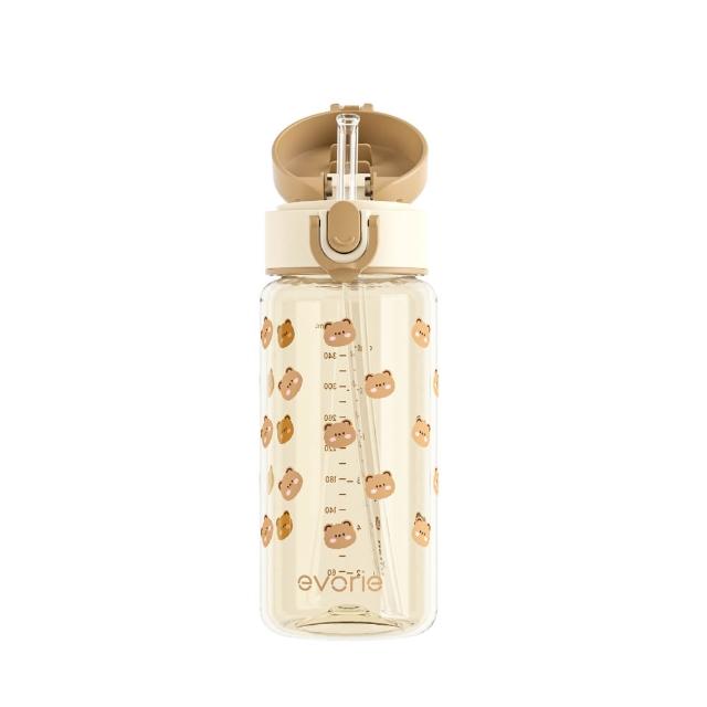 【Evorie】Tritan兒童水杯2入組(300mL380mL)微笑水杯