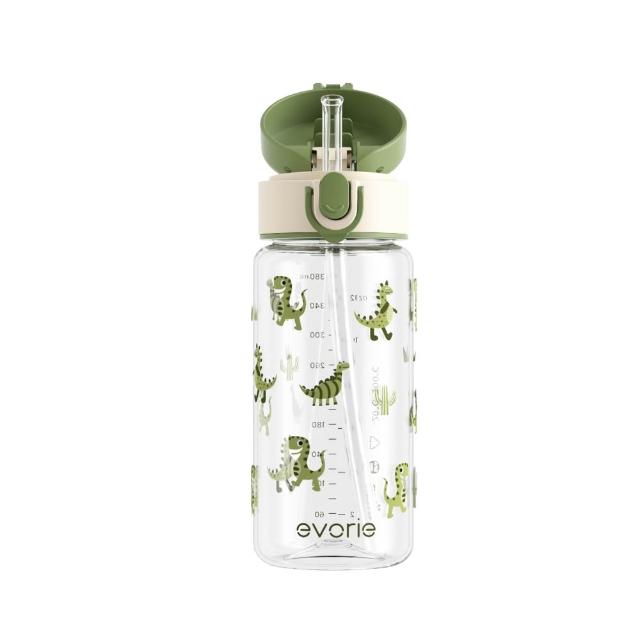 【Evorie】Tritan兒童水杯2入組(300mL380mL)微笑水杯