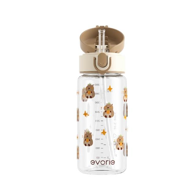 【Evorie】Tritan兒童水杯2入組(300mL380mL)微笑水杯