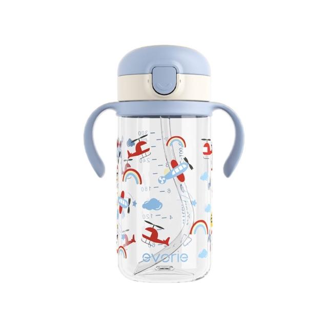 【Evorie】Tritan 300mL 兒童吸管杯2入組(寶寶水杯 幼兒水杯 兒童水杯水壺 微笑水杯)