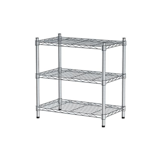 【dayneeds 日需百備】輕型 60x35x60公分 三層波浪架 三色可選(鐵力士架/收納層架/鞋架/展示架)