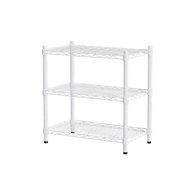 【dayneeds 日需百備】輕型 60x35x60公分 三層波浪架 三色可選(鐵力士架/收納層架/鞋架/展示架)