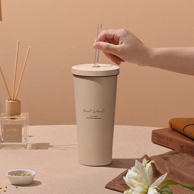 【Oolab 良杯製所】二代小莊園系列 陶瓷易潔層吸管杯710ml(7色任選/保冰溫)