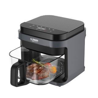 【SONGEN 松井】3D熱旋5.5L晶鑽玻璃氣炸鍋/烘烤爐(SG-421GAF)