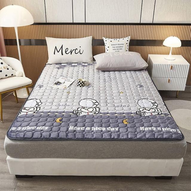 【寢聚 Sleep Club】蓄熱法蘭絨床墊 保暖墊 雙人/加大任選(法蘭絨 床墊 日式床墊 雙人床墊  床包 暖墊)