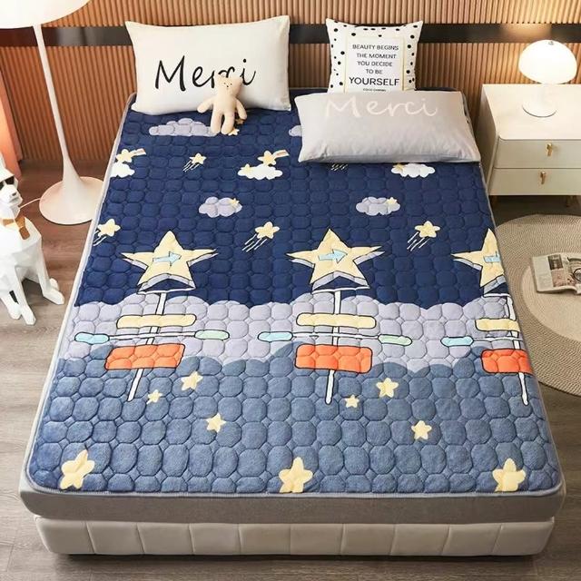 【寢聚 Sleep Club】蓄熱法蘭絨床墊 保暖墊 雙人/加大任選(法蘭絨 床墊 日式床墊 雙人床墊  床包 暖墊)
