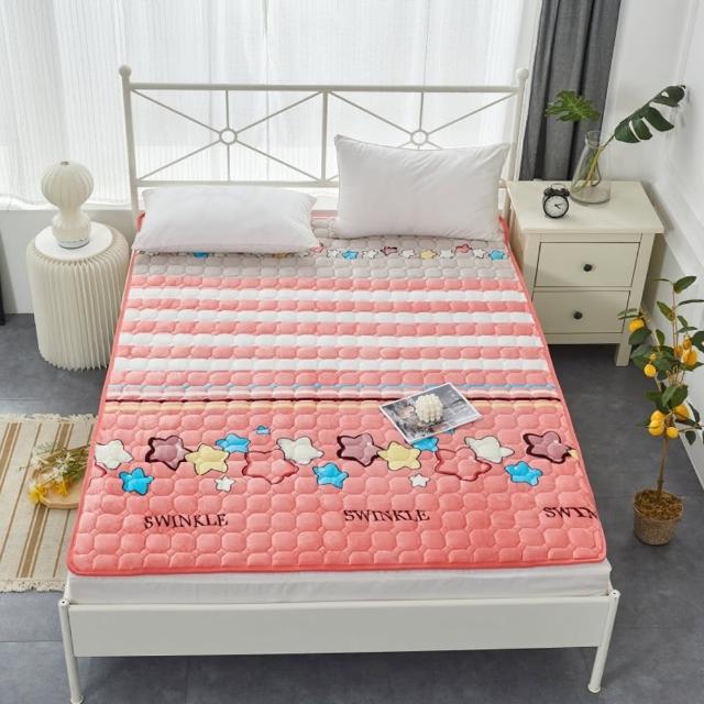 【寢聚 Sleep Club】蓄熱法蘭絨床墊 保暖墊 雙人/加大任選(法蘭絨 床墊 日式床墊 雙人床墊  床包 暖墊)