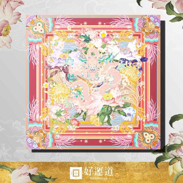 【好運道】龍藏萬福-故宮龍藏經富貴開運絲巾組(貴人 好運 招財 平安)
