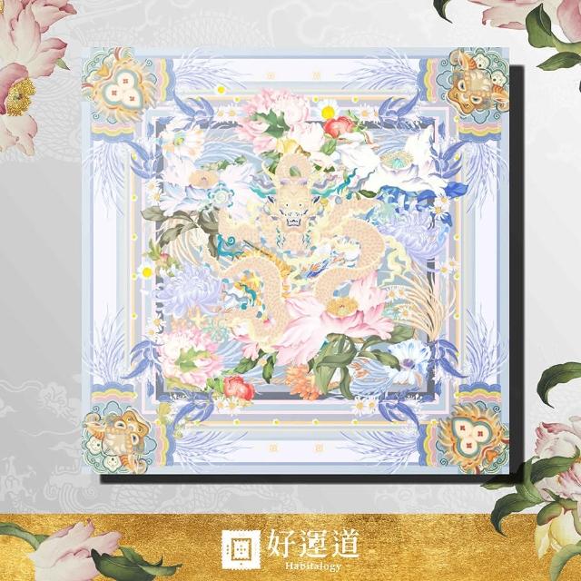 【好運道】龍藏萬福-故宮龍藏經富貴開運絲巾組(貴人 好運 招財 平安)