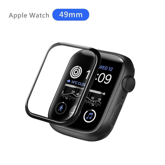 【General】Apple Watch 保護貼 S11/10/9/8/7-1/SE/Ultra系列 3D滿版透明陶瓷膜 螢幕保護貼(黑框)