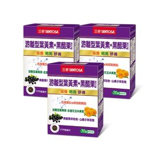【SENTOSA 三多】游離型葉黃素 黑醋栗複方3入組(共90錠)