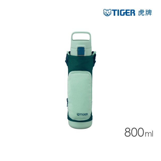 【TIGER 虎牌】彈蓋雙層不鏽鋼保溫瓶 800ml(MTA-A080手提保溫杯)