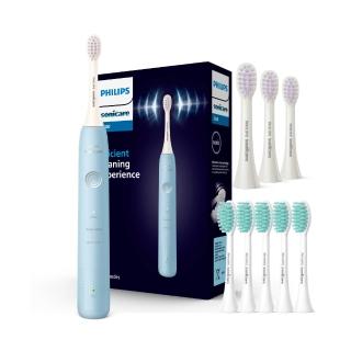 【Philips 飛利浦-momo獨家】官方直營 Sonicare輕柔舒敏音波震動牙刷-小彩刷藍HX2411/04送刷頭8入