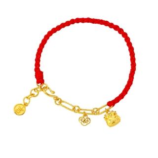 【2sweet 甜蜜約定】龍年純金編織手鍊吉利龍款-約重0.87錢(龍年金飾 寶寶 彌月禮)