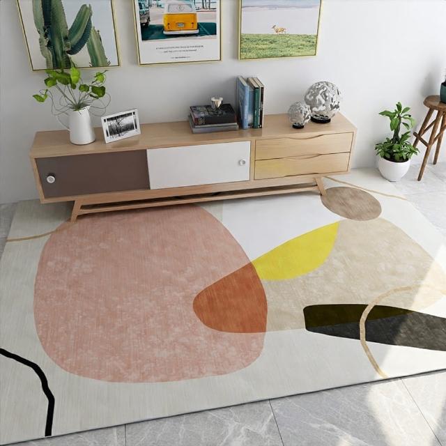 【巴芙洛】買一送一 2入侘寂風格水晶絨地毯2入(140*200cm/160cm圓款/地墊/踏墊/地毯)