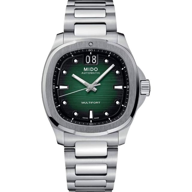 【MIDO 美度】廣告配戴款 TV大日期窗機械錶 鋼帶 40mm 送禮 禮物 推薦(任選一款)