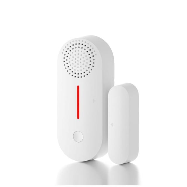 【Nil】618 WiFi聲光門窗報警器 門磁報警傳感器 遠程監控入侵報警器 無線門磁防盜報警器