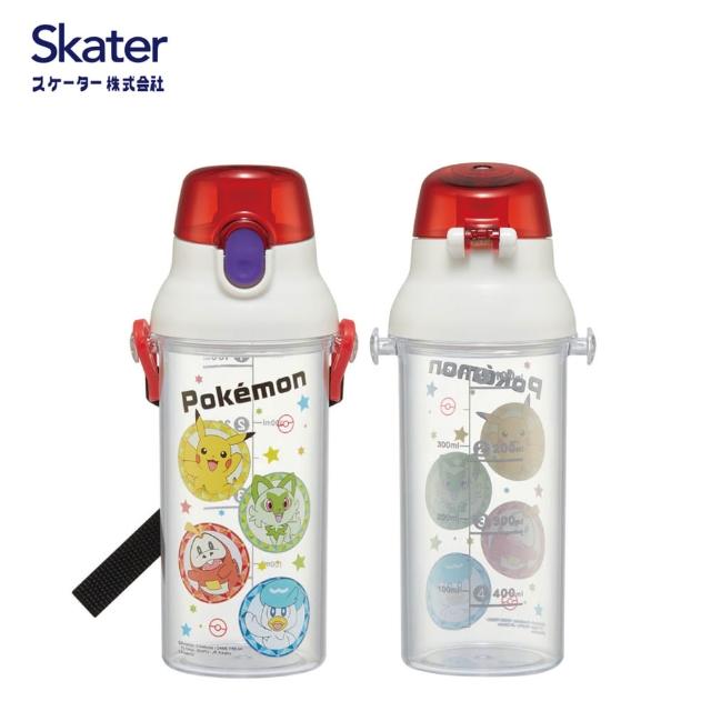 【Skater】兒童透明直飲水壺 刻度款(可愛圖案 直飲水壺 480ml)