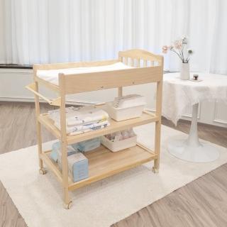 【PUKU 藍色企鵝】BuIsland 布布島 實木 尿布台(含加厚防水軟墊、吊掛桿)