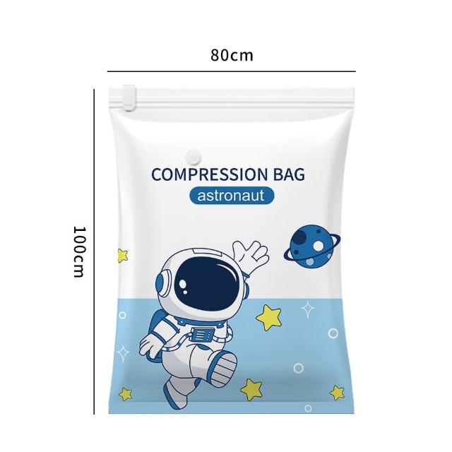 【Starshop】加厚真空壓縮袋 5入組 棉被收納袋 衣服收納袋 棉被壓縮袋(可重覆使用)